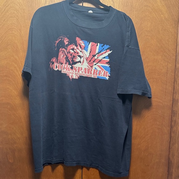 Other - Vintage 80s UK Punk Band Cocksparrer Union Jack Graphic Tee - Black